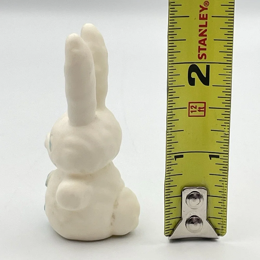 Littlest Pet Shop Bunny Rabbit Figure‎ White Blue Eyes Buttons 2.5